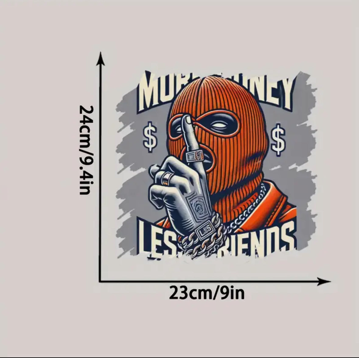 “More Money, Less Friends ” Funny Graphic Tee