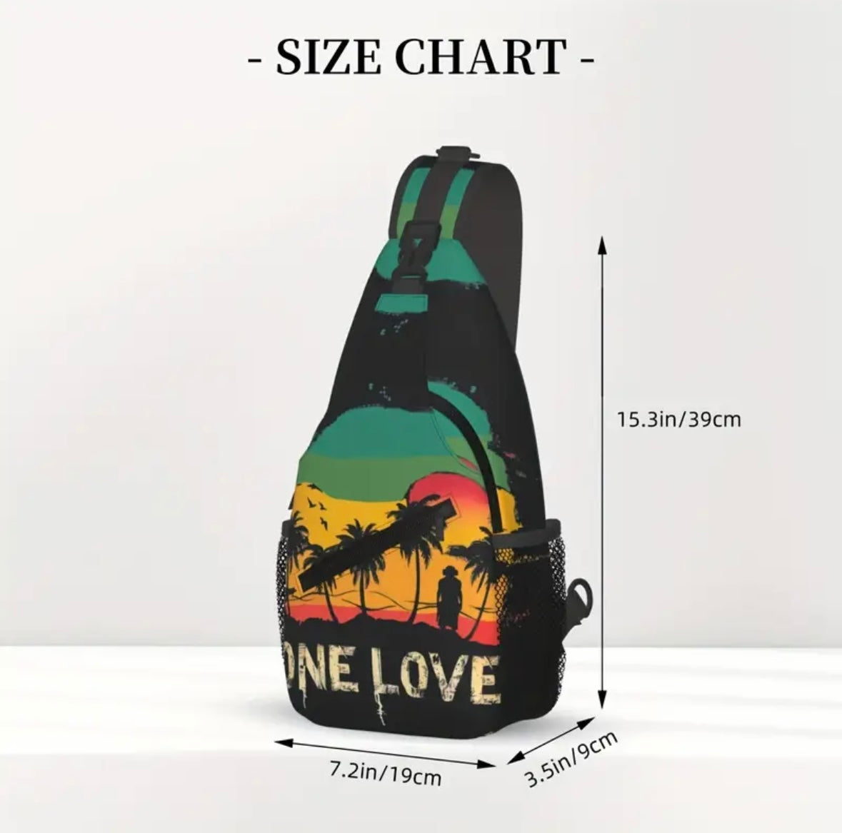 Crossbody Chest Bag One Love Design Folding Durable High Capacity FREE US SHIPPING