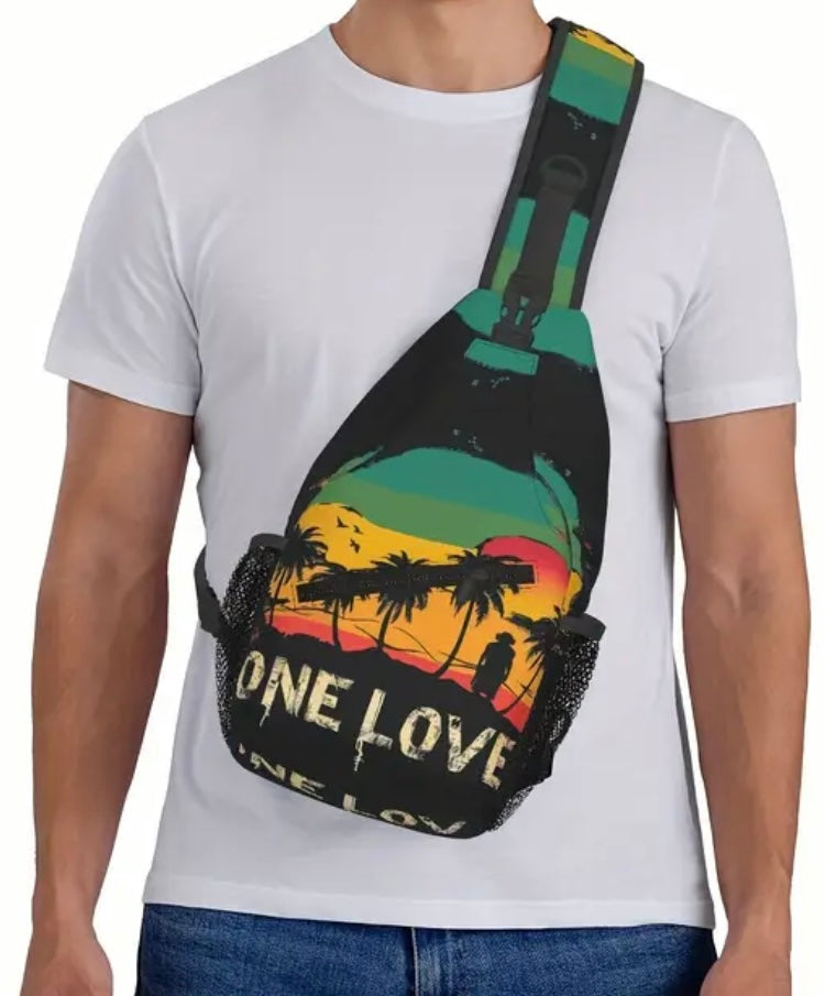 Crossbody Chest Bag One Love Design Folding Durable High Capacity FREE US SHIPPING