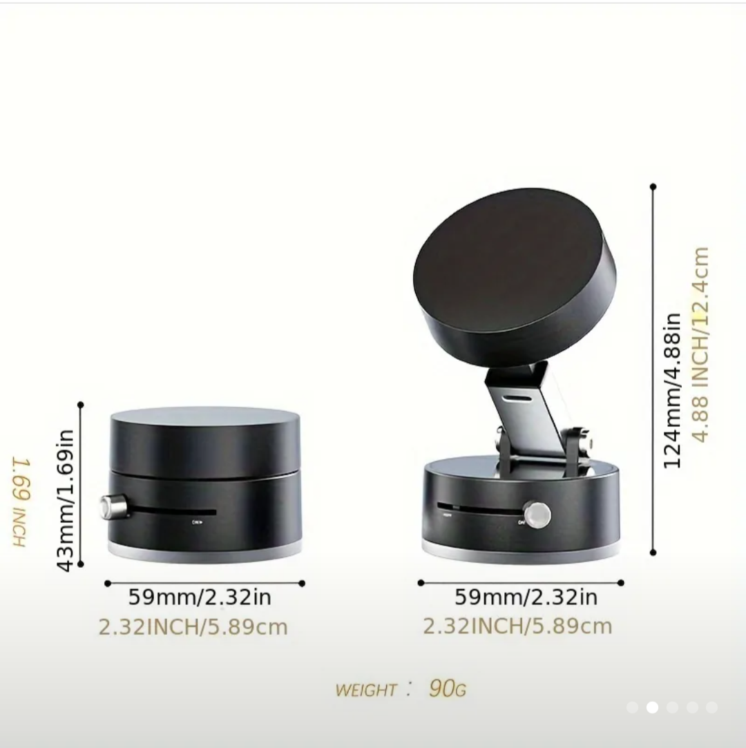 Vacuum Magnetic Phone Stand, Upgraded Magnetic Phone Holder with Strong Magnet, Foldable And Portable Design, Perfect for Cars, Glass, Gyms, And More Smooth Surfaces to Use, Zero Bubbles, Your Screen Stays Spotless