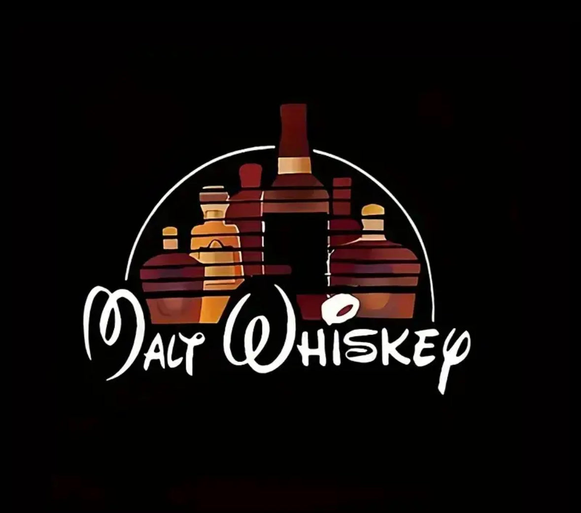 “Malt Whiskey” Funny Graphic Tee, 3x3in
