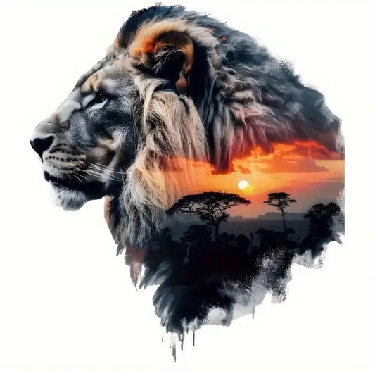 “Lion Horizon” Graphic Tee, 3x3in