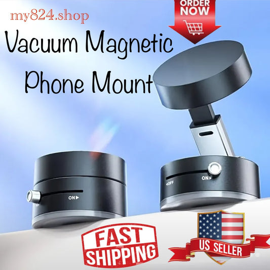 Vacuum Magnetic Phone Stand, Upgraded Magnetic Phone Holder with Strong Magnet, Foldable And Portable Design, Perfect for Cars, Glass, Gyms, And More Smooth Surfaces to Use, Zero Bubbles, Your Screen Stays Spotless