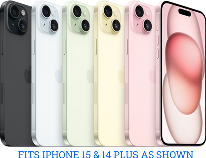 iPhone 15 14 PLUS Glitter Shockproof Wireless Charging Electroplated Case